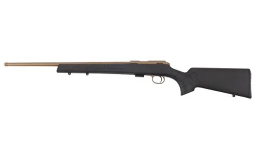 Picture of CZ 457 American, Bolt Action Rifle, 22 Long Rifle, 20" Barrel, Threaded 1/2X28, 11mm Dovetail, Cerakote Finish, Bronze, Black Synthetic Stock, 5 Rounds 02394