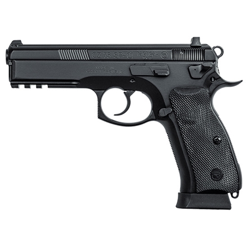 Picture of CZ 75 SP-01 TACTICAL HGA 9MM 4.6 IN BBL BLK FO FRONT SERATTED REAR SIGHT AMBI DECOCKER 2/19RD MAGS 89153