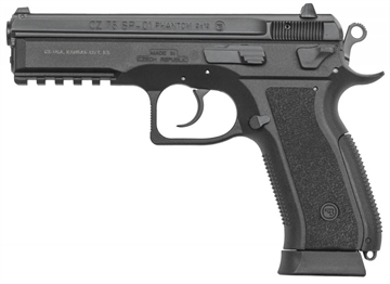 Picture of CZ 91258 SP-01 Phantom 9mm Luger Single/Double 4.60" 18+1 Black Interchangeable Backstrap Grip Black Slide 806703912585