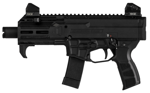 Picture of CZ-USA Scorpion 3+ Micro 9mm Luger 20+1 4.20" Black Polycoat Threaded Barrel, M-LOK Handguard, Picatinny Rail Receiver, Black Polymer Frame, Black Polymer Grip, Ambidextrous 91430