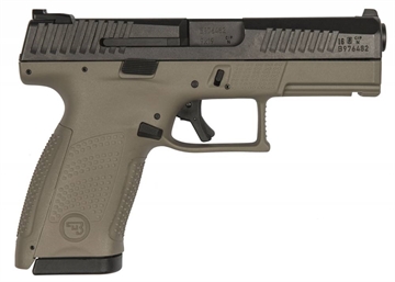 Picture of CZ P-10 C FDE 9mm Luger Double 4.02" 15+1 Flat Dark Earth Interchangeable Backstrap Grip Black Nitride Slide 91521