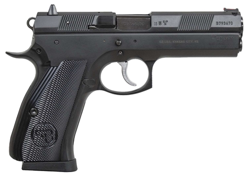 Picture of CZ 97 B CA COMPLIANT HGA 45 ACP FO FRT SGT 2/10RD MAGS 01401 CZ-97B-45-BLACK-FO-10-CA