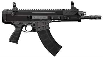 Picture of CZ CZ, BREN 2 Modular System Pistol, 7.62x39, 9.05" Barrel, Aluminum Frame, Matte Finish, Black, Polymer Grips, Manual Safety, Iron Sights, Semi-automatic, 30 Rounds, 1 Magazine 91460