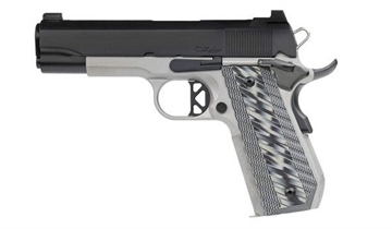 Picture of Dan Wesson V-Bob 45 ACP 8+1 4.25" Stainless Match Grade Barrel, Blued Serrated Stainless Steel Slide, Stainless Steel Frame w/Beavertail, Black/Gray G10 Grip, Ambidextrous 01825