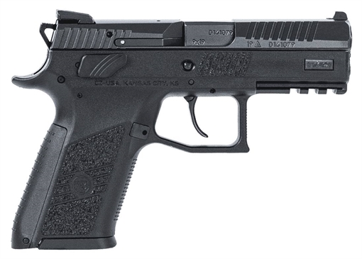 Picture of CZ-USA P-07 9mm Luger 10+1 3.75" Blued Steel Barrel, Black Nitride Serrated Steel Slide, Black Polymer Frame w/Picatinny Rail, Black Interchangeable Backstrap Grip, Ambidextrous 01086