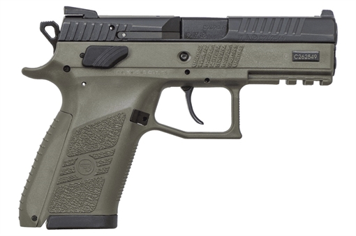 Picture of CZ P-07 AMBI SAFETY COMPACT HGA 9MM 3.8 IN BBL POLY ODG FRAME BLK SLIDE FS 2/15R MAGS 89077