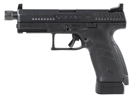 Picture of CZ P-10 C HGA 9MM 4.6 1IN NS BLACK 17RD SUPPRESSOR READY REVERSABLE MAG CATCH 91533