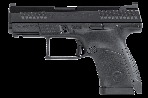 Picture of CZ-USA P-10 S 9mm Luger 12+1 3.50" Black Steel Barrel, Black Nitride Serrated Steel Slide, Black Polymer Frame w/Picatinny Rail, Black Interchangeable Backstrap Grip, Ambidextrous 91560