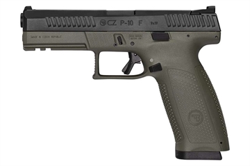 Picture of CZ P-10 F HGA 9MM 4.5 IN BBL ODG FRAME FIXED SIGHTS REV MAG CATCH 2/19R MAGS 89545