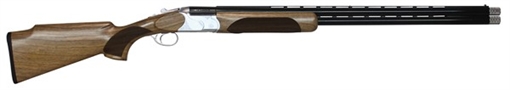 Picture of CZ-USA Redhead Premier Target 12 Gauge 3" 2rd 30" Gloss Black Chrome Barrel, Silver Satin Chrome Metal Finish, Turkish Walnut Stock Includes 5 Extended Chokes 06459