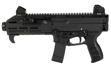 Picture of CZ Scorpion 3 Plus, Semi-automatic Pistol, 9MM, 7.8" Barrel, Threaded 1/2 x 28, Matte Finish, Black, Polymer Grip, Ambidextrous Safety, Adjustable Sights, 20 Rounds, 1 Magazine 91421