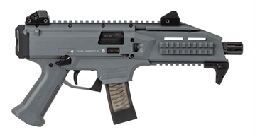 Picture of CZ SCORPION EVO 3 S1 HGA 9MM 7.75 IN 1/2X28 THD BBL PIC RAIL BATTLESHIP GREY FLASH HIDER 20RD 91356