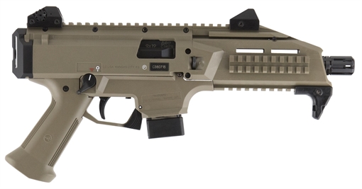Picture of CZ Scorpion EVO 3 S1 9mm Flat Desert Earth Semi-Automatic Pistol 01352