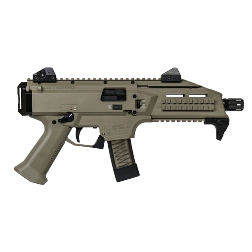 Picture of CZ SCORPION EVO 3 S1 HGA 9MM 7.75 IN 1/2X28 THD BBL PIC RAIL FDE FLASH HIDER 20RD 91352