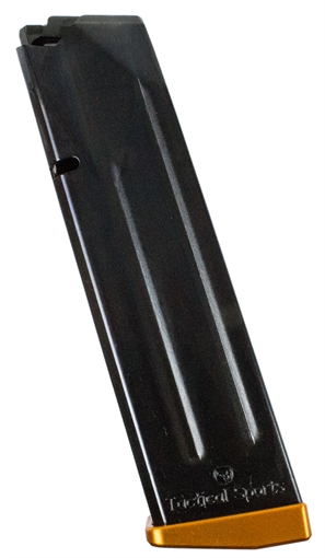Picture of CZ Tactical Sport Orange Handgun Magazine Orange Aluminum Base Pad 9mm Luger 20/rd 11175
