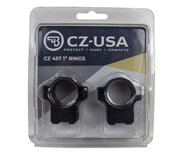 Picture of CZ Aluminum Rings, 1", Fits CZ 457/455 with 11MM Dovetail, Matte Finish, Black 40086