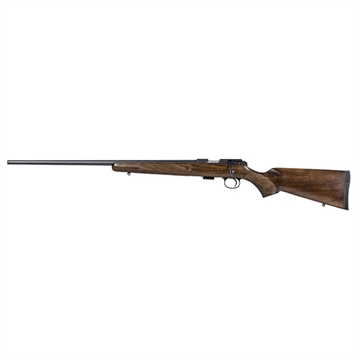 Picture of CZ-USA CZ 457 American Full Size 22 LR 5+1 24" Black Nitride Black Nitride Steel Receiver Turkish Walnut Fixed American Style Stock Left Hand 02390