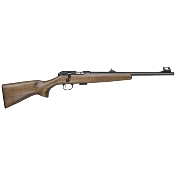 Picture of CZ 457 Scout, Bolt Action, 22LR, 16.5" Cold Hammer Forged Barrel, Black, Wood Stock, Adjustable Sights, Ships with a single shot adapter, any 457/455 magazine will fit, from 5 to 25 rounds. 02335