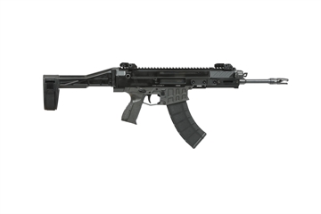 Picture of CZ USA BREN 2 7.62X39 11IN BARREL 30RD BLACK TB AMBI MAG RELEASE AMBI MANUAL SAFETY IRON FLIP-UP SIGHTS SB TACTICAL BRACE 91464 91464