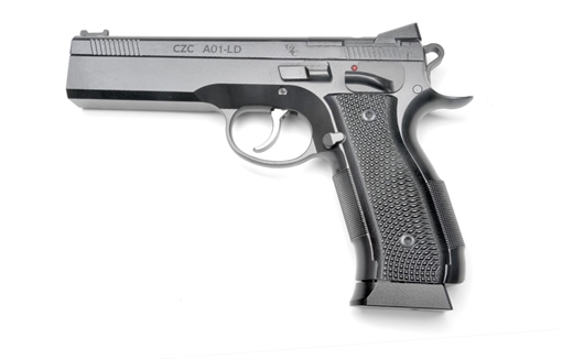 Picture of Cz Custom Shop A01-LD 9mm Luger 19+1 5" Match Grade Bull Barrel, Black Optic Cut/Serrated Steel Slide, Black Polycoat Steel Frame w/Beavertail, Black G10 Grip, Long Dustcover 96336