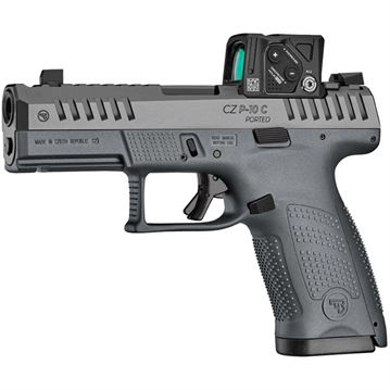 Picture of CZ USA P-10C PORTED COA 9MM 4IN BARREL 15RD BLACK / GREY AIMPOINT COA SIGHT 91582 91582