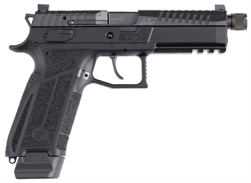 Picture of CZ USA P-09 F NOCTURNE SUPPRESSOR-READY 9MM 5.3IN BARREL 21RD 1/2X28 OPTICS-READY BLACK POLYMER FRAME NITRIDE SLIDE SWAPPABLE SAFETY/DECOCKER 3 BACKSTRAPS 91671