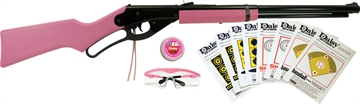 Picture of Daisy Carbine Fun Kit Spring Piston, 177 BB 350 fps, Black Rec, Pink Synthetic Furniture, Includes Glasses/350rd Ammo/Target 994999403
