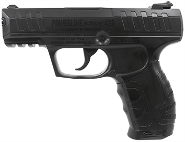 Picture of Daisy 426 Powerline Air Pistol CO2 177 Semi-Automatic 15 Shot Built-In BB Magazine, Smooth Bore Steel Barrel, Blade Front/Fixed Open Rear Sights, Molded Black Grip 980426442