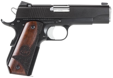 Picture of Dan Wesson 01985 Guardian 9mm Luger Single 4.25" 9+1 Wood Grip Duty Black Finish Slide 806703019857