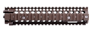 Picture of Daniel Defense MK18 RIS II Handguard 9.55" 2-Piece, Free-Floating Style Made of 6061-T6 Aluminum with Flat Dark Earth Anodized Finish & Picatinny Rail for AR-15 0100408020011