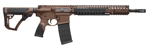 Picture of Daniel Defense DDM4 M4A1 *CA Compliant 5.56x45mm NATO 14.50" 10+1 Mil-Spec Brown Cerakote 6 Position w/SoftTouch Overmolding Stock 0208815126055