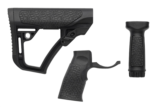 Picture of Daniel Defense 2810206145006 Collapsible Buttstock Pistol Grip/Vertical Foregrip AR-15 Black Polymer 2810206145006 28-102-06145-006