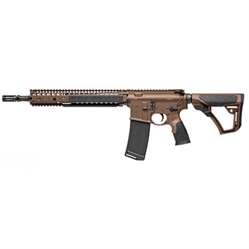 Picture of Daniel Defense M4A1 Mil Spec and Semi-automatic AR, 223 Rem/556NATO, 14.5" Hammer Forged Barrel (16" OAL with Pinned Brake), Carbine Length Gas System, Matte Finish, Brown, Daniel Defense Furniture, 32 Rounds, 1 Magazine 02-088-15126-011