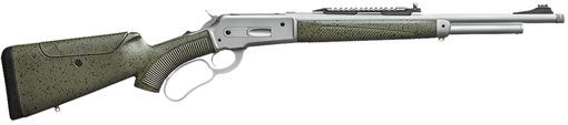 Picture of Davide Pedersoli Boarbuster Guidemaster-X 45-70 Gov 5+1 19" Silver Cerakote Threaded Barrel & Receiver w/Picatinny Rail, Green Adj Cheek Riser Synthetic Stock 010G732457