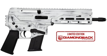 Picture of Diamondback DBX CF 5.7x28mm 8" 20+1, Battleworn Storm Tropper White Rec, Picatinny End Cap, Black Magpul K Grip DB1614L401