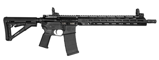 Picture of Diamondback Firearms DB15, Knight's Armament Collaboration, Semi-automatic Rifle, AR 15, 556NATO, 16" Knight's Armament Cold Hammer Forged, Chrome Lined Barrel, 15" M-LOK Rail, Matte Finish, Black, 1 Magazine, 30 Rounds, MBUS Sights 1889K001