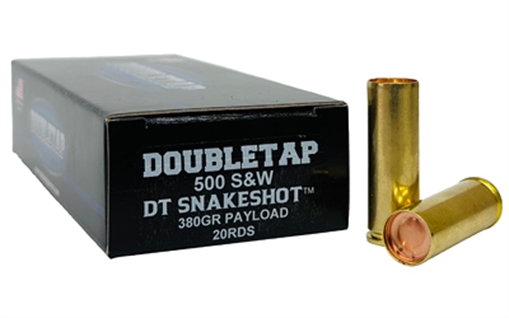 Picture of DoubleTap Ammunition SnakeShot, 500 S&W, 380 Grain, #9 Shot with Hardcast Full Wadcutter, 20 Round Box 500SWSS2