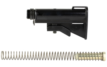 Picture of ACE Essential Retro Stock, 2 Position, Aluminum, Anodized Finish, Black, Includes Buffer Tube, Endplate , Castle Nut, Buffer and Spring A127