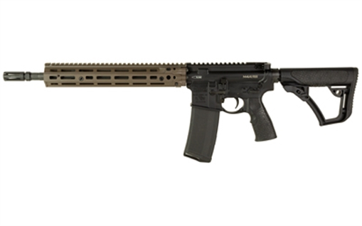 Picture of Daniel Defense DD4, M4A1 RIII, GWOT, Semi-automatic, AR, 223 Remington/5.56NATO, 14.5" Cold Hammer Forged Barrel (16" OAL with Pinned Flash Suppressor), Government Profile, Cerakote Finish, Flat Dark Earth, RIS III 12.5" M-LOK Free Float Handguard, Ambidextrous Controls, 32 Rounds, 1 Magazine WEBGB-0623-1