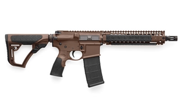 Picture of Daniel Defense MK18, Semi-automatic Rifle, 223 Rem/556NATO, 10.3" Cold Hammer Forged Chrome Lined Barrel, 1:7 Twist, Mil Spec+ Brown Cerakote Finish, Daniel Defense Stock/Grip, 32Rd, Daniel Defense RIS II Handguard, 1-32Rd Daniel Defense Magazine 02-088-15028-011