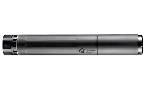 Picture of Dead Air Armament Ghost 45M, Suppressor, Modular, 22LR/300 Blackout/40 S&W/45ACP/10MM/9MM, No Piston, 17-4PH & Titanium, Black Cerakote Finish GHOST45