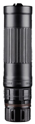 Picture of Dead Air Armament Lazarus 6, Suppressor, 6MM/556 Nato/223 Remington,, Cerakote Finish, Black, Includes 1/2x28 KeyMicro 3 Prong Flash Hider LZ6KMBLK