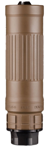 Picture of Dead Air Armament Lazarus 6, Suppressor, 6MM/556 Nato/223 Remington, Cerakote Finish, Flat Dark Earth, Includes 1/2x28 KeyMicro 3 Prong Flash Hider LZ6KMFDE