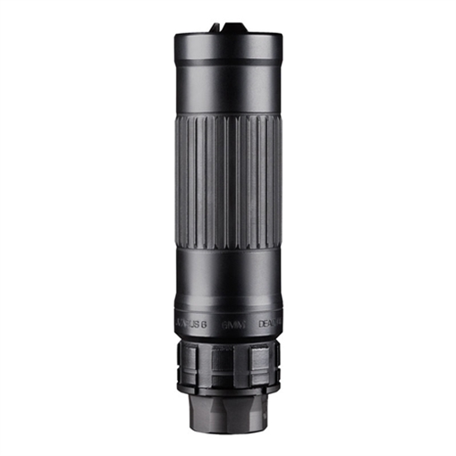 Picture of Dead Air Armament Lazarus 6, Suppressor, 6MM/556 Nato/223 Remington, Cerakote Finish, Black, Includes 1/2x28 Xeno 3 Prong Flash Hider LZ6XNBLK