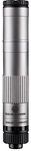 Picture of Dead Air Armament MOJAVE9, Suppressor, 9MM/.300 Blackout, Cerakote Finish, Silver, Includes 1/2-28 Piston MOJAVE9SIL