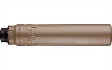 Picture of Dead Air Armament Nomad LTi XC, Suppressor, 8.8" Length, Rated Up to 300 Remington Ultra Magnum, Titanium, Cerakote Finish, Flat Dark Earth, Xeno Adapter & DA124 Omni Brake NOMADLTIXCXENOFDE