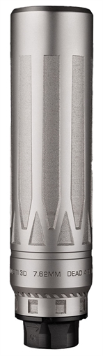 Picture of Dead Air Armament Nomad-TI XC, Suppressor, 6.74" Length, Rated Up to 300 Remington Ultra Magnum, Titanium, Bead Blasted Finish, Silver, Direct Thread 5/8X24 HUB Mount NOMADTIXCDTSIL