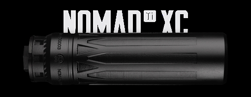 Picture of Dead Air Armament Nomad-TI XC, Suppressor, 6.74" Length, Rated Up to 300 Remington Ultra Magnum, Titanium, Cerakote Finish, Black, Direct Thread 5/8X24 HUB Mount NOMADTIXCDTBLK