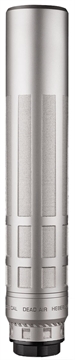 Picture of Dead Air Armament Nomax 33, Suppressor, 9.60" Length, Rated Up to 33XC, Titanium, Bead Blasted Finish, Silver, Xemax Adapter & DA150 Muzzle Brake NOMAX33XEMAXSIL