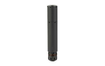 Picture of Dead Air Wolfman Modular QD Pistol Suppressor 9mm Luger Stainless Steel Black Finish Key Micro Adapter WOLFMAN KMQDK